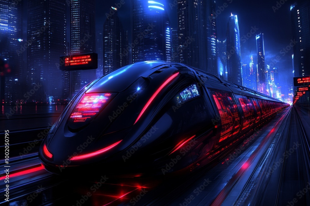 A high-tech urban transportation hub, with futuristic architecture and glowing digital signs, connecting sleek skyscrapers with advanced transit systems A high-tech urban transportation hub, with futuristic architecture and glowing digital signs, connecting sleek skyscrapers with advanced transit systems