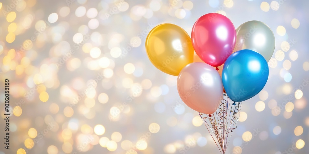Bokeh backdrop with vibrant balloons Bokeh backdrop with vibrant balloons