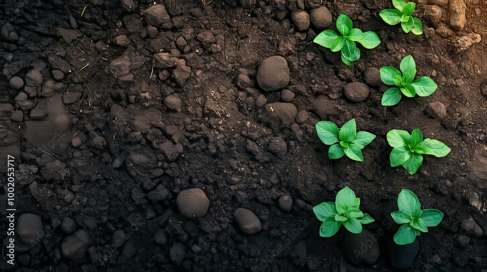 A compelling real-life photograph for World Soil Day, featuring rich, fertile soil with textures and elements of nature, highlighting the importance of soil health and conservation A compelling real-life photograph for World Soil Day, featuring rich, fertile soil with textures and elements of nature, highlighting the importance of soil health and conservation