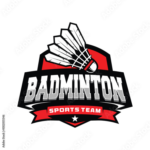 Badminton Club logo design vector