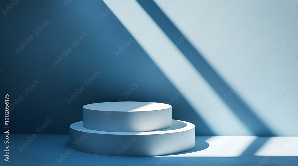 Fototapeta premium Elegant, beautiful abstract background with elements, studio, pedestal, minimalism.platform for products, podium for presentations,