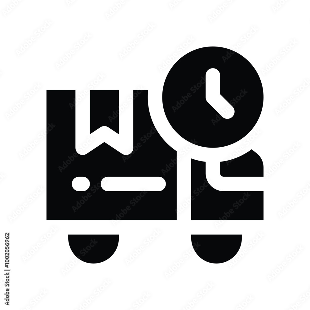 delivery time icon. vector glyph icon for your website, mobile, presentation, and logo design. delivery time icon. vector glyph icon for your website, mobile, presentation, and logo design.