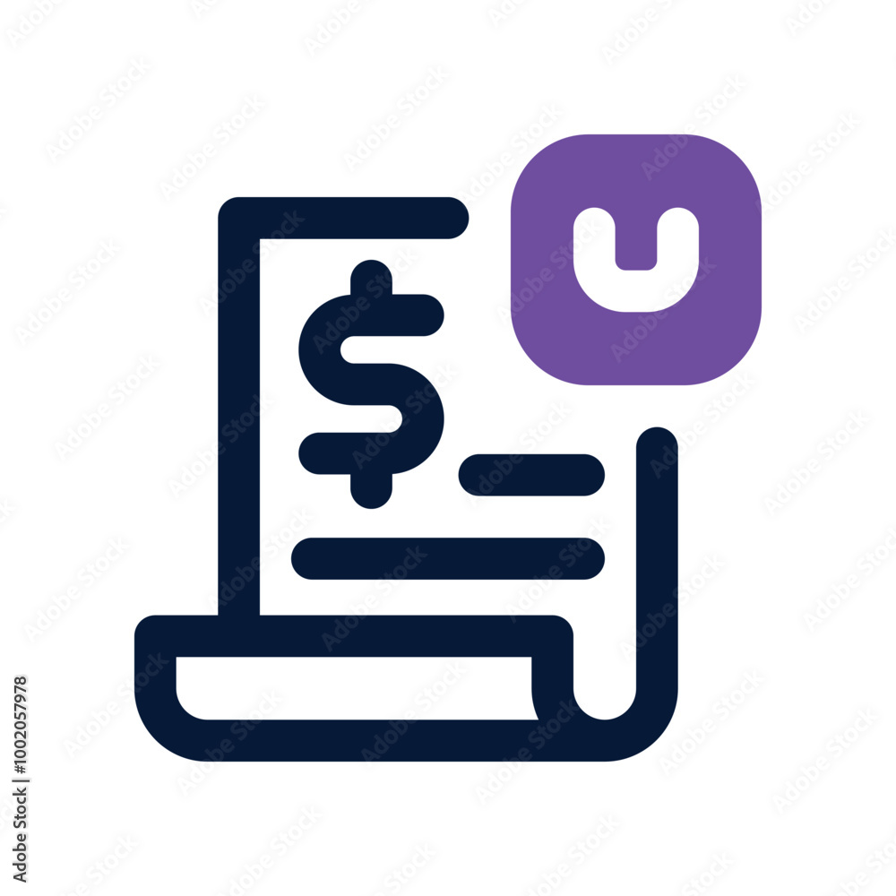 bill icon. vector dual tone icon for your website, mobile, presentation, and logo design. bill icon. vector dual tone icon for your website, mobile, presentation, and logo design.