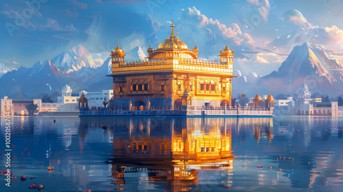 Golden temple, amritsar beautiful view of golden temple shri Harmandir Sahib in Amritsar