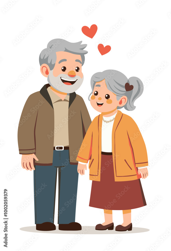 Love's Golden Age: Modern Senior Couple Vector Illustrations - Engaging Art for Elder Care Marketing & Long-lasting Relationship Blogs Love's Golden Age: Modern Senior Couple Vector Illustrations - Engaging Art for Elder Care Marketing & Long-lasting Relationship Blogs