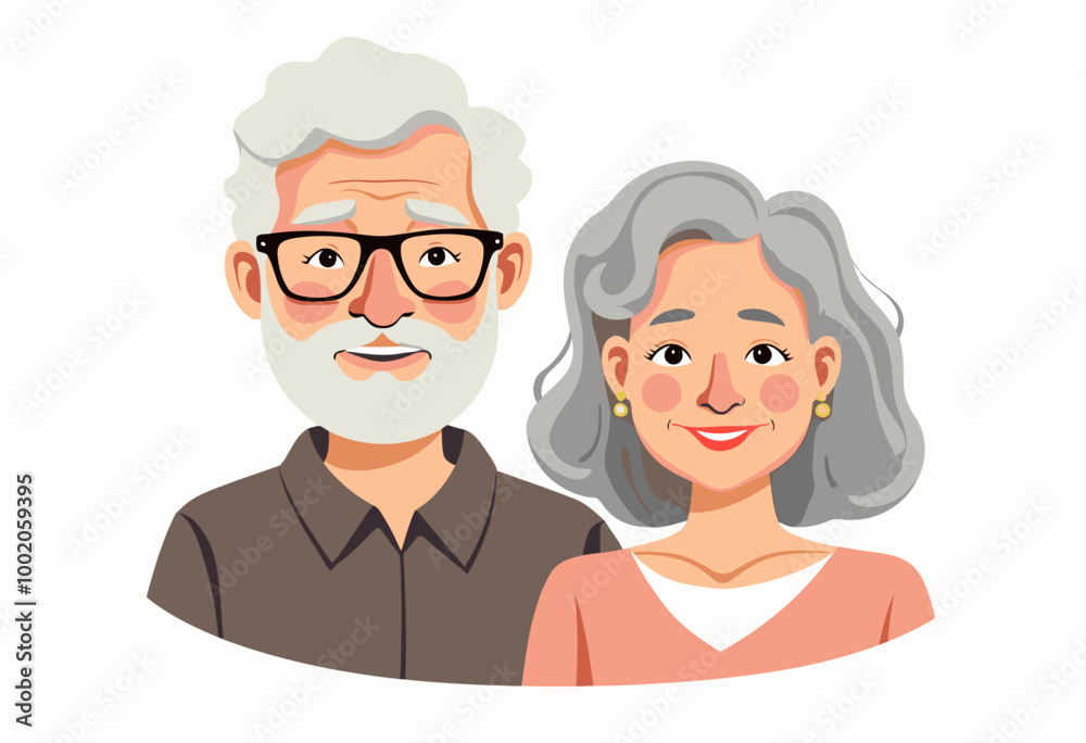 Love in Later Life: Flat Art of Modern Elderly Couples - Engaging Vector Graphics for Senior Dating Apps & Relationship Wellness Campaigns Love in Later Life: Flat Art of Modern Elderly Couples - Engaging Vector Graphics for Senior Dating Apps & Relationship Wellness Campaigns