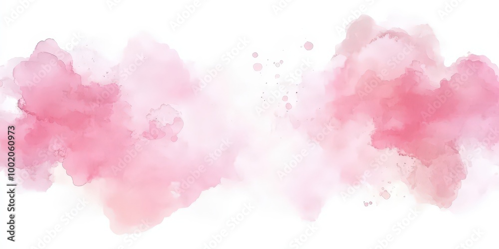 Obraz premium Soft Pink Watercolor Cloud Background