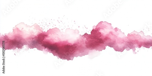 Soft Pink Watercolor Cloud Illustration for Creative Projects