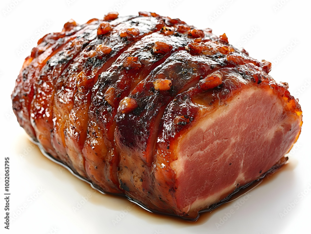 Delicious roasted meat with caramelized glaze, perfect for dinner or festive occasions. Delicious roasted meat with caramelized glaze, perfect for dinner or festive occasions.