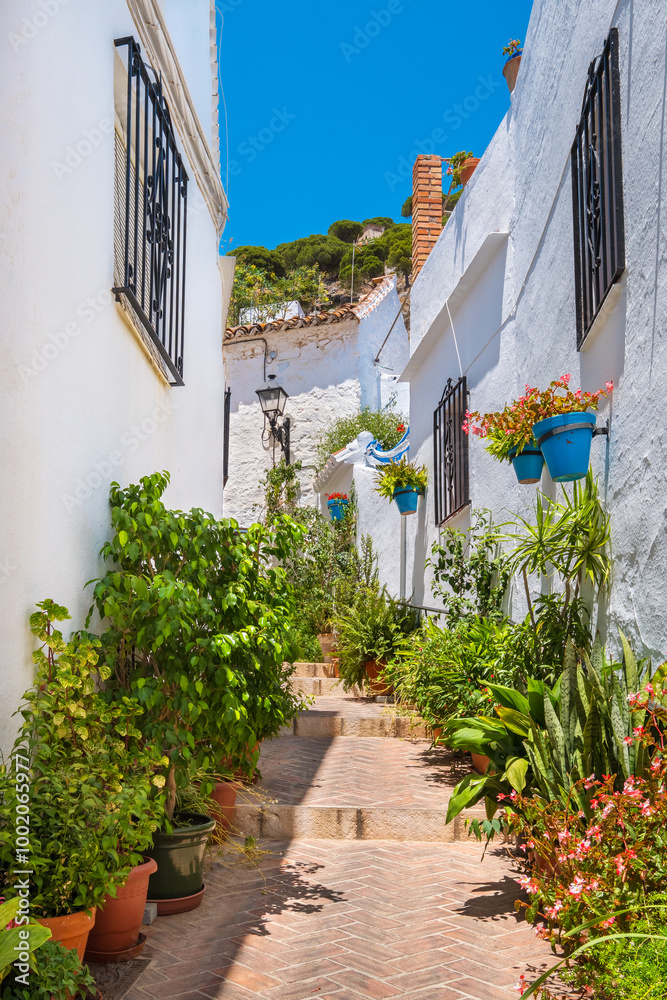 Mijas Pueblo street view. Andalusia, Spain