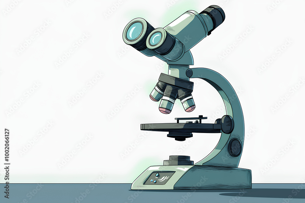 Microscope cartoon face technology Microscope cartoon face technology