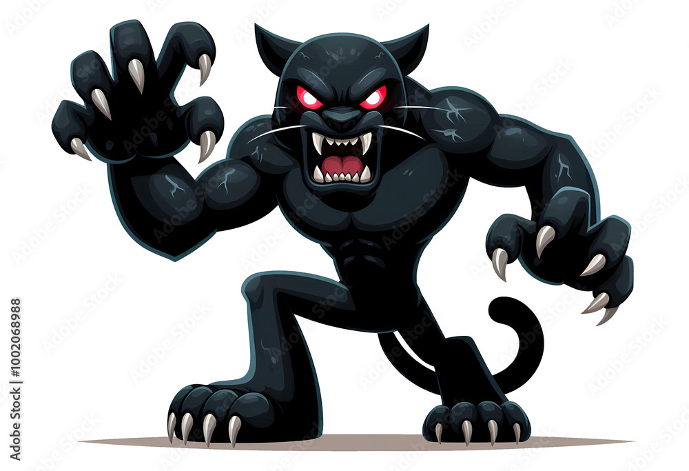 panther monster character made from darkness panther monster character made from darkness