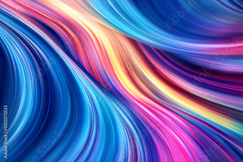 Modern abstract high-speed movement. Colorful dynamic motion on blue background. Movement sport pattern for banner or poster design background concept