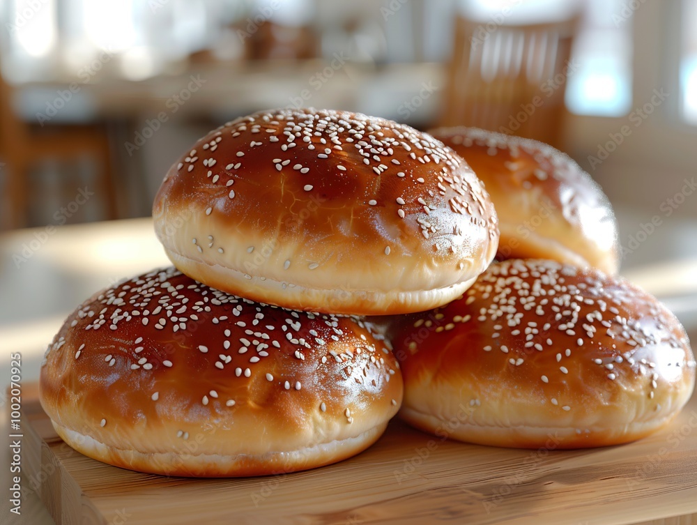 Freshly Baked Sesame Burger Buns: A Culinary Delight Freshly Baked Sesame Burger Buns: A Culinary Delight