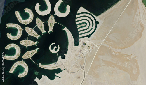 Bird's-eye view of Durratbahrain Island in the Persian Gulf