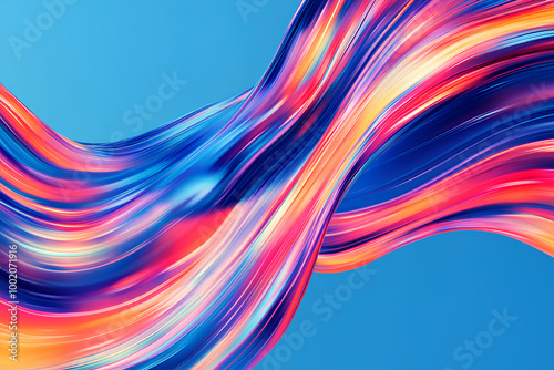 Modern abstract high-speed movement. Colorful dynamic motion on blue background. Movement sport pattern for banner or poster design background concept