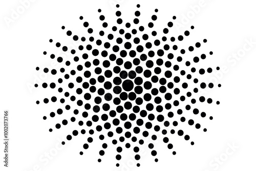Abstract halftone dot vector pattern for a grunge geometric texture design
