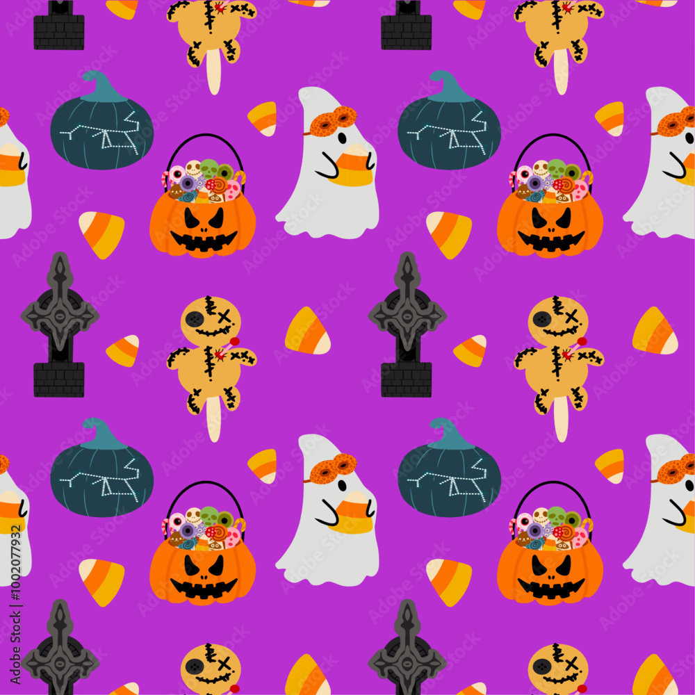 halloween seamless pattern with pumpkins halloween seamless pattern with pumpkins