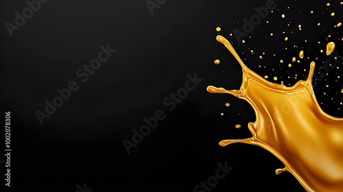 Orange splash art on black background, perfect for wallpaper or card designOrange splash art on black background, perfect for wallpaper or card design photo