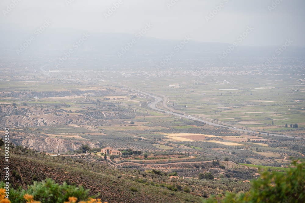 Acrocorinth fortress, Upper Corinth, the acropolis of ancient castle of Corinth Peloponnese, Greece Acrocorinth fortress, Upper Corinth, the acropolis of ancient castle of Corinth Peloponnese, Greece