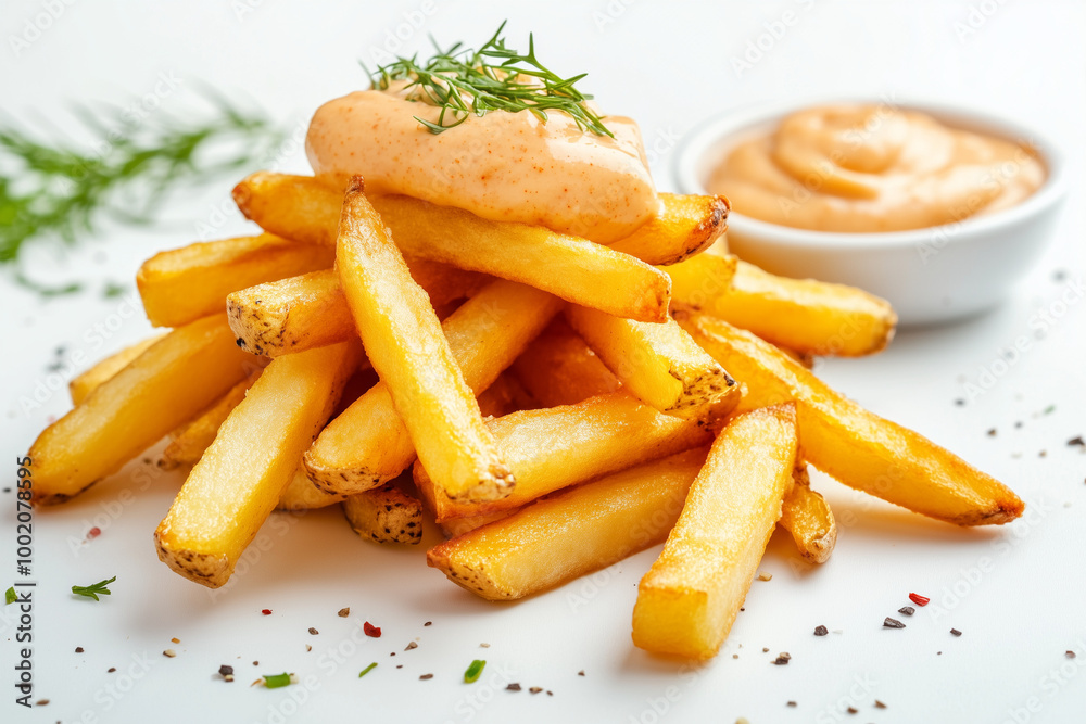 Thick-Cut Fries with a Side of Deliciousness: Indulge in Crispy, Golden Perfection