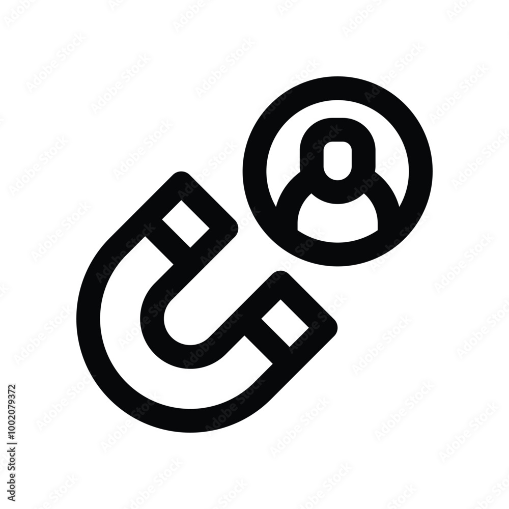 magnet icon. vector line icon for your website, mobile, presentation, and logo design.
