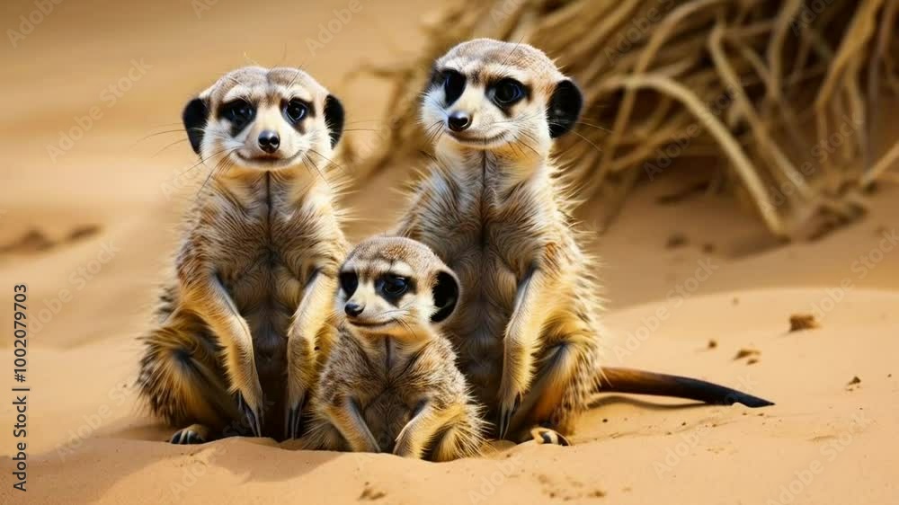 meerkat standing on the ground meerkat standing on the ground