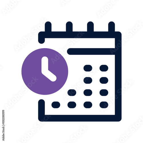 schedule icon. vector dual tone icon for your website, mobile, presentation, and logo design.