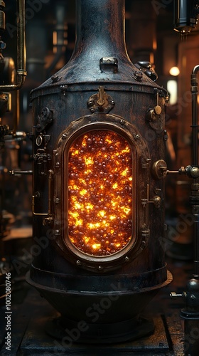 Glowing Steampunk Machine - Industrial Design