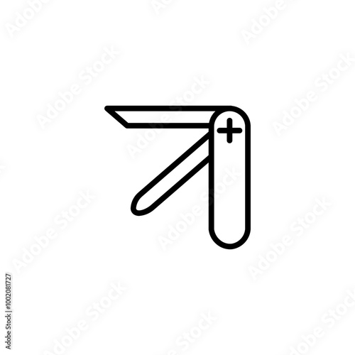 pocket knife line icon