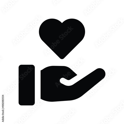 compassion icon. vector glyph icon for your website, mobile, presentation, and logo design.