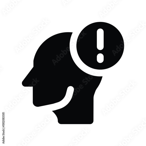 critical thinking icon. vector glyph icon for your website, mobile, presentation, and logo design.