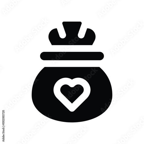 charity icon. vector glyph icon for your website, mobile, presentation, and logo design.