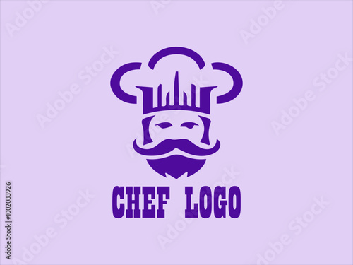 Professional Chef Vector Logo Master Chef Symbol with a Modern Touch, Elegant Logo with Creative Kitchen Artist Chef Hat
