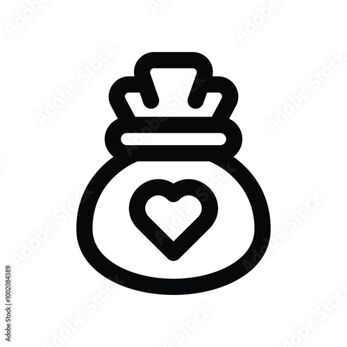 charity icon. vector line icon for your website, mobile, presentation, and logo design.