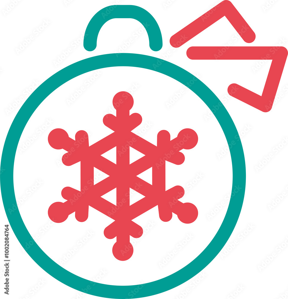 Obraz premium クリスマス オーナメント アイコン ピクトグラム あしらい 飾り シンプル かわいい 線画 イラスト