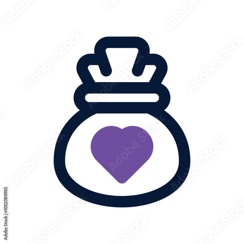 charity icon. vector dual tone icon for your website, mobile, presentation, and logo design.