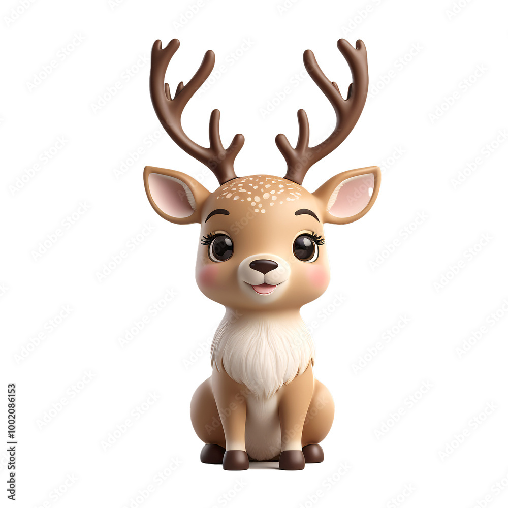 Reindeer 3D Cartoon