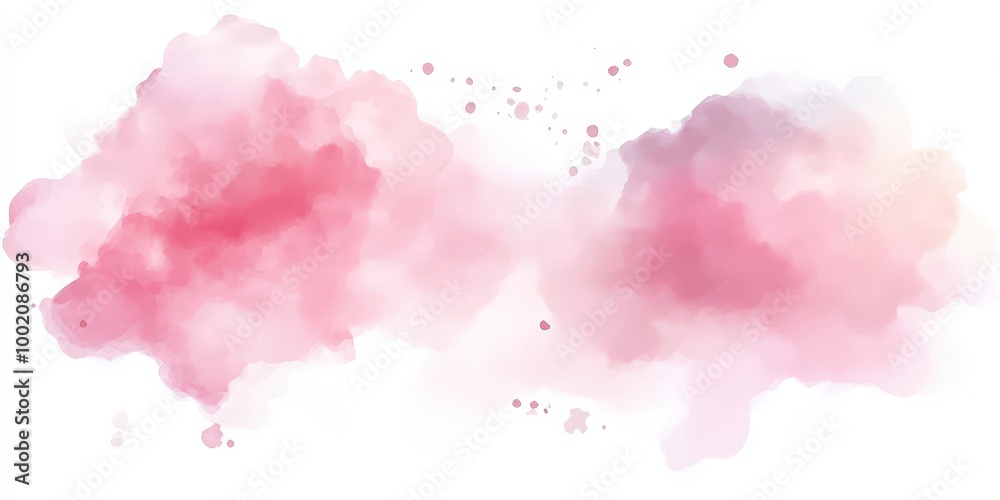 Soft Pink Watercolor Cloud Background Art Soft Pink Watercolor Cloud Background Art