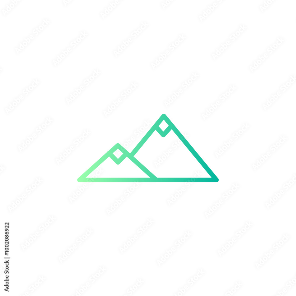 mountain gradient icon mountain gradient icon