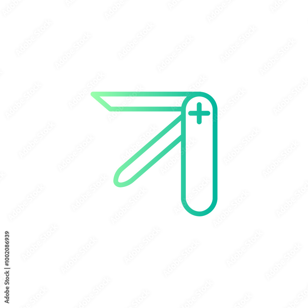 Obraz premium pocket knife gradient icon