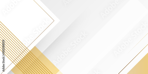 Abstract modern gold lines background vector illustration presentation design.  Elegant gradient white monochrome background. suit for business, corporate, institution, party, festive, seminar.
