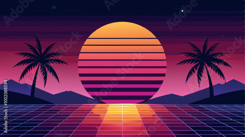 Red and orange hues paint the sky and water as the sun dips below the horizon, a tropical sundown reflecting on the tranquil ocean beach