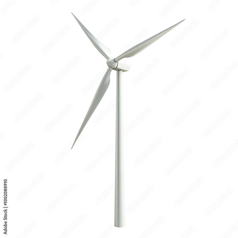 industrial wind turbine isolated on white transparent background industrial wind turbine isolated on white transparent background