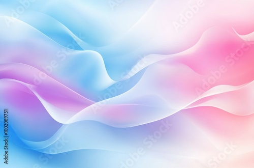 Soft Wavy Gradient in Pink and Blue Hues 