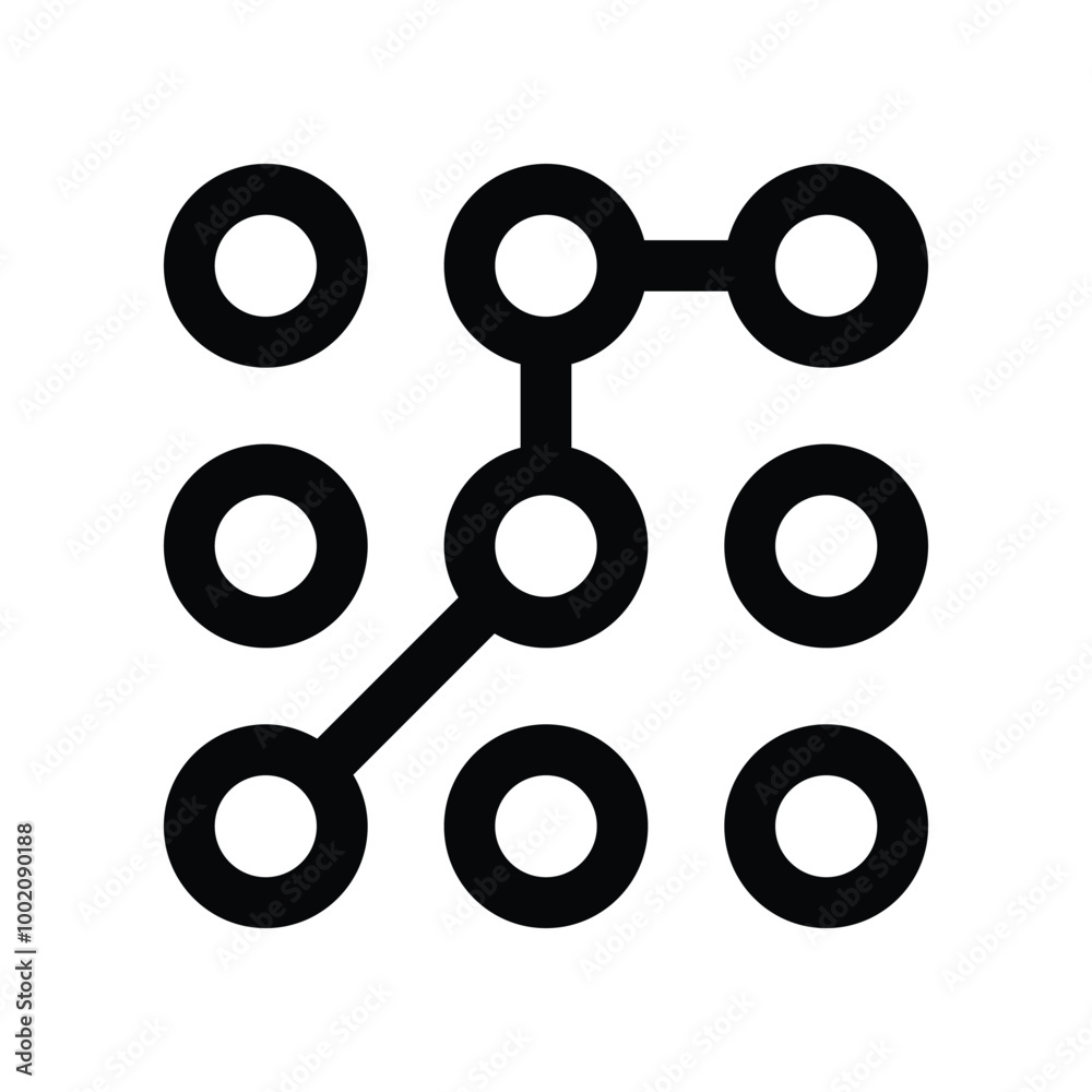 pattern unlock icon. vector line icon for your website, mobile, presentation, and logo design. pattern unlock icon. vector line icon for your website, mobile, presentation, and logo design.