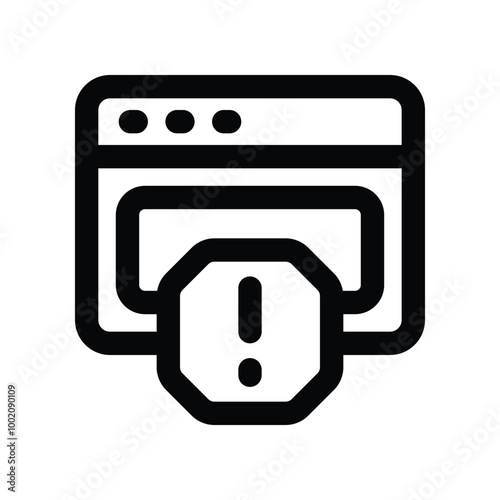 website alert icon. vector line icon for your website, mobile, presentation, and logo design.