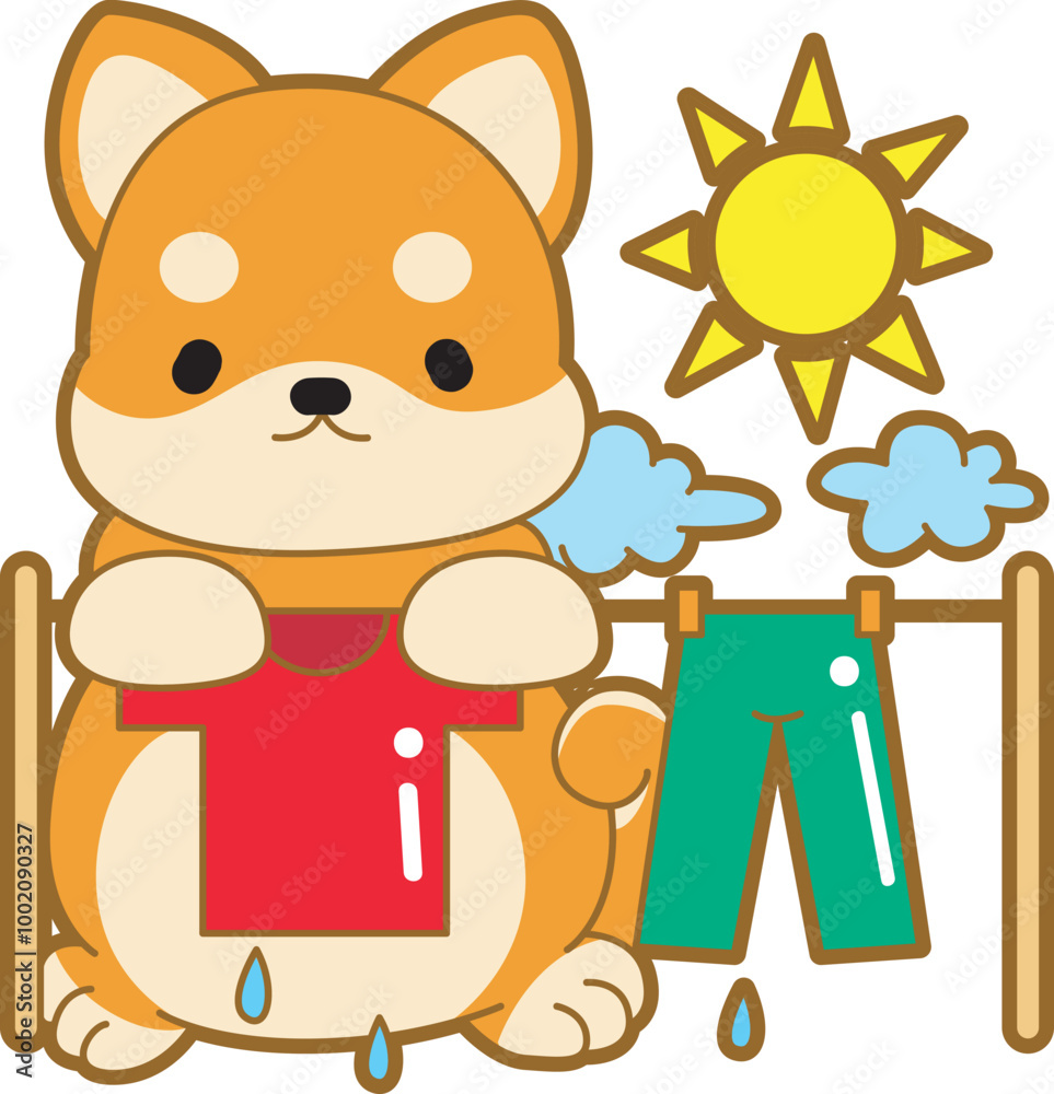 Cute puppy kawaii dog lovely animal vector icon. Fluffy Shiba Inu pet stickers. Happy doggy activities illustrations.
Cute puppy kawaii dog lovely animal vector icon. Fluffy Shiba Inu pet stickers. Happy doggy activities illustrations.