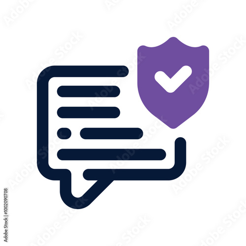 secure chat icon. vector dual tone icon for your website, mobile, presentation, and logo design.