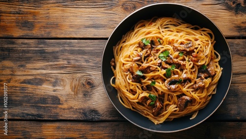 Spaghetti with Mushroom Sauce